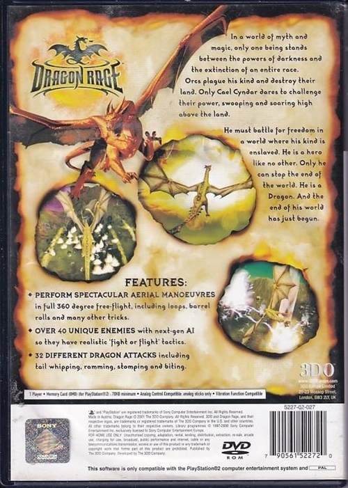 Dragon Rage - PS2 (B Grade) (Genbrug)